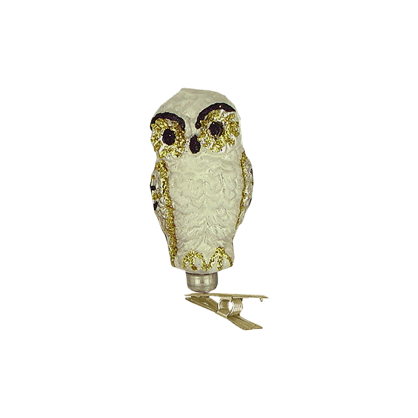 Icewhite Black and Gold Owl 9cm