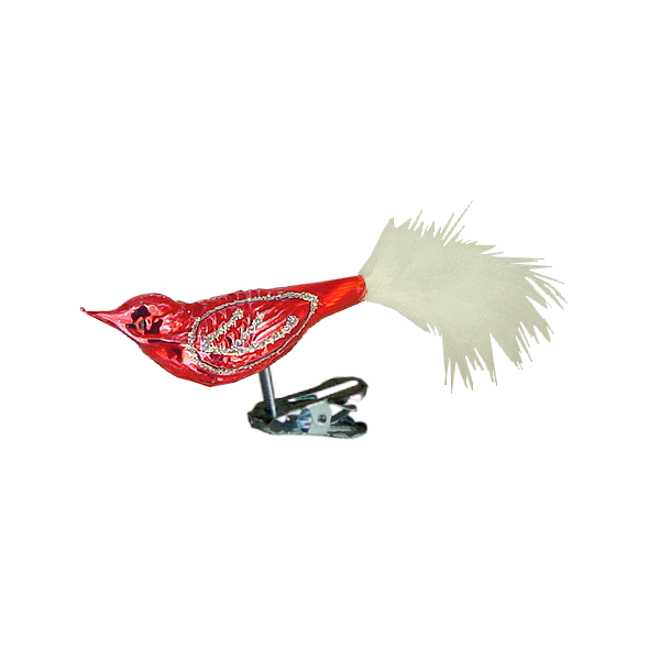 Red with Gold Wing Bird 7cm