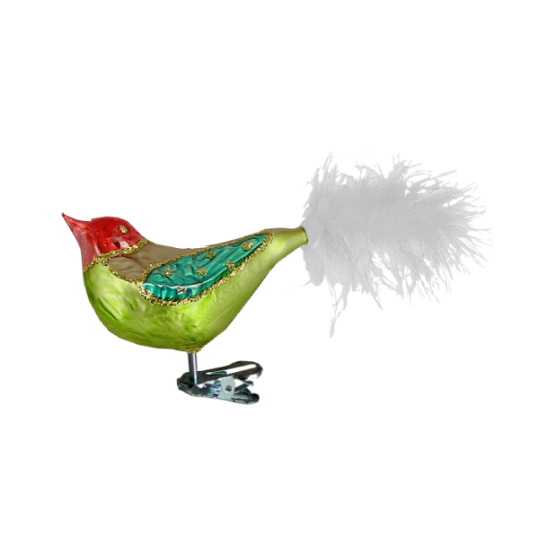 Green, Blue, Red and White Bird 8cm