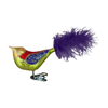 Green, Red, Orange and Blue Bird White F