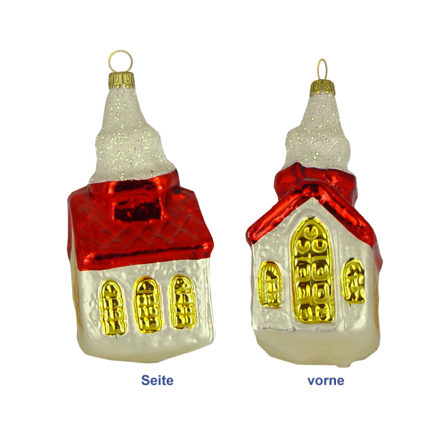 White and Red Church 11cm