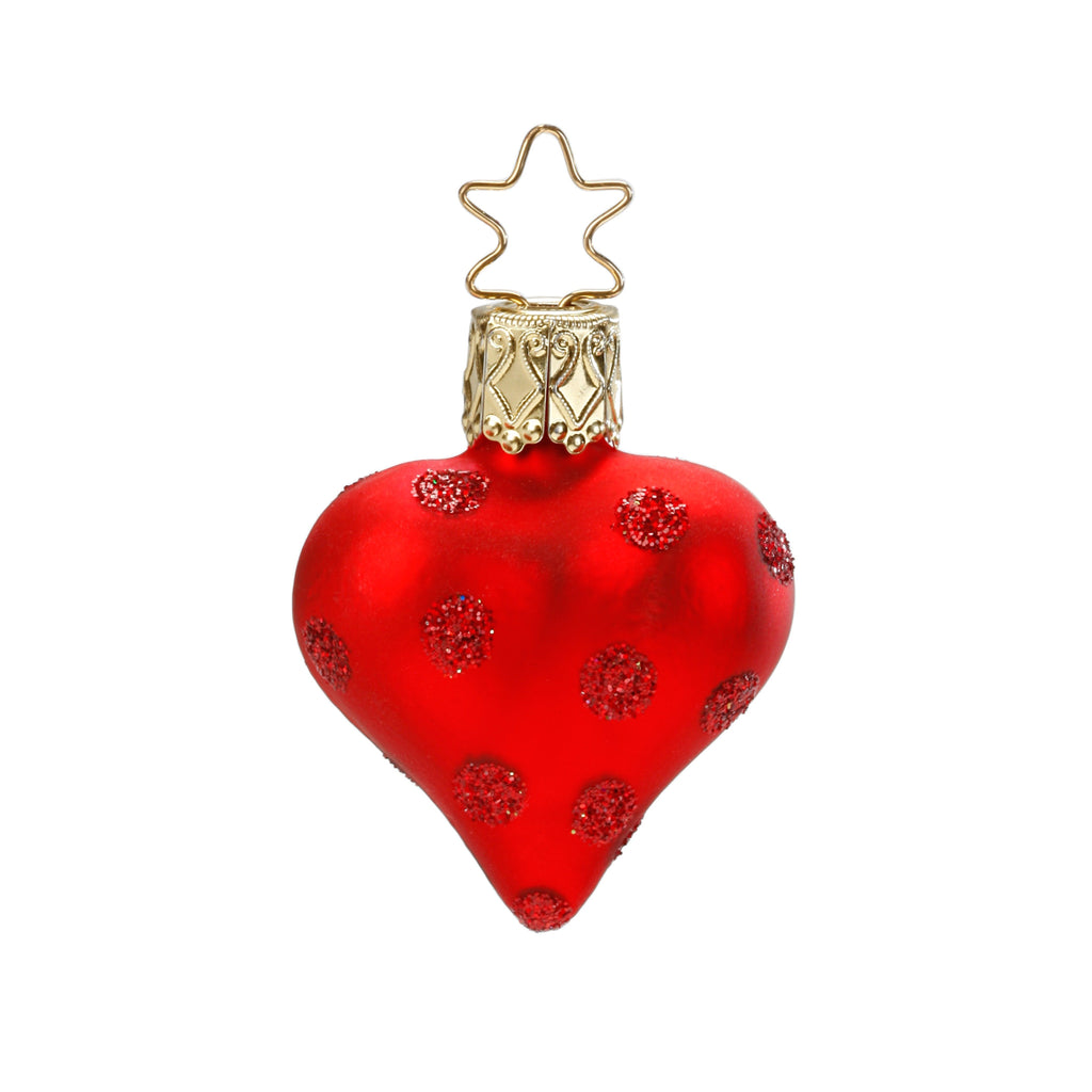 Red Heart with Dots Red 5cm