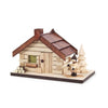 Skier and Cabin Smoker