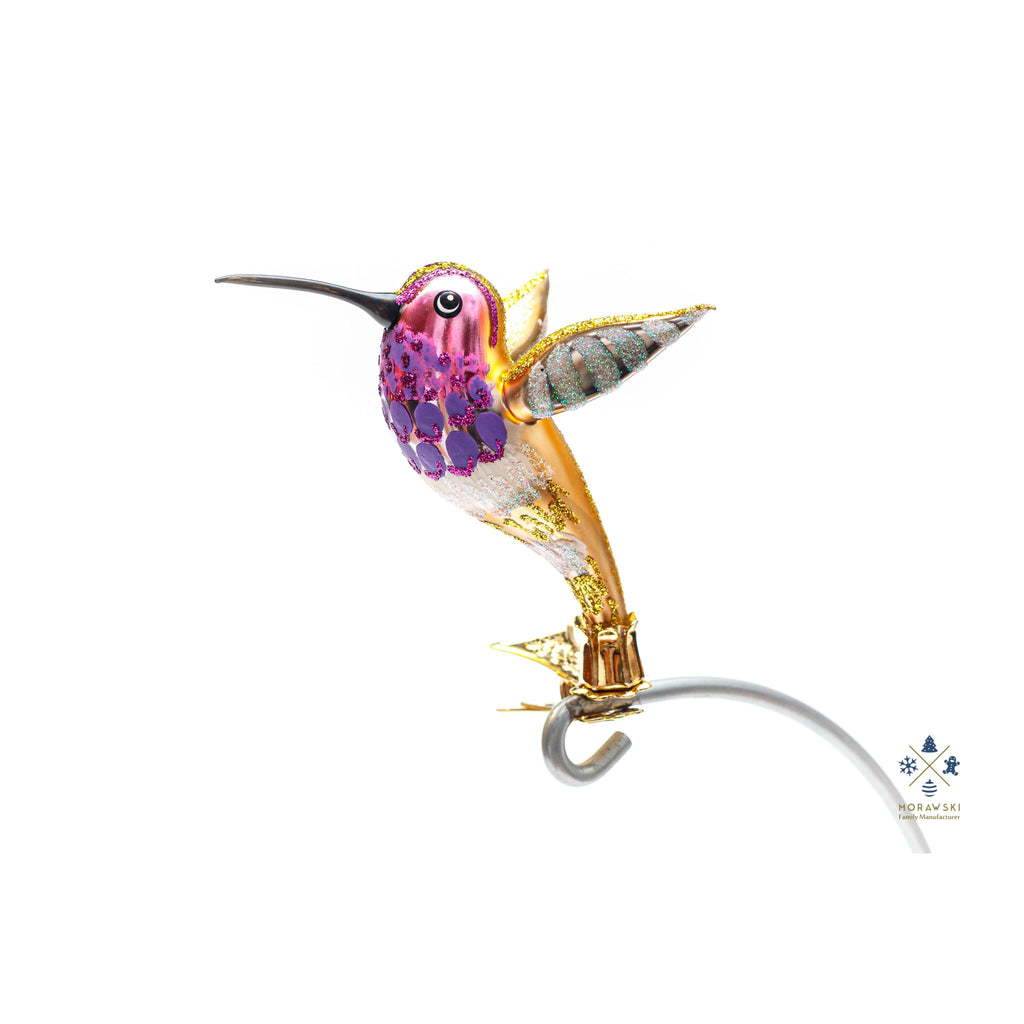 Clip on Pink Hummingbird 11cm