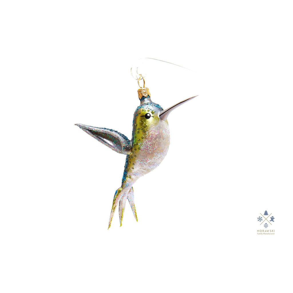 Green White Hummingbird 11cm