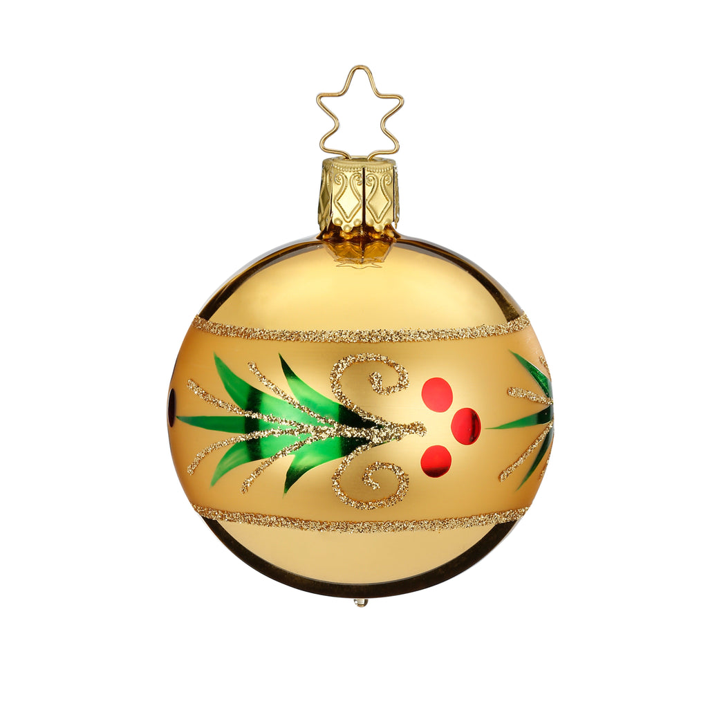 Gold and Holly Ball 7cm