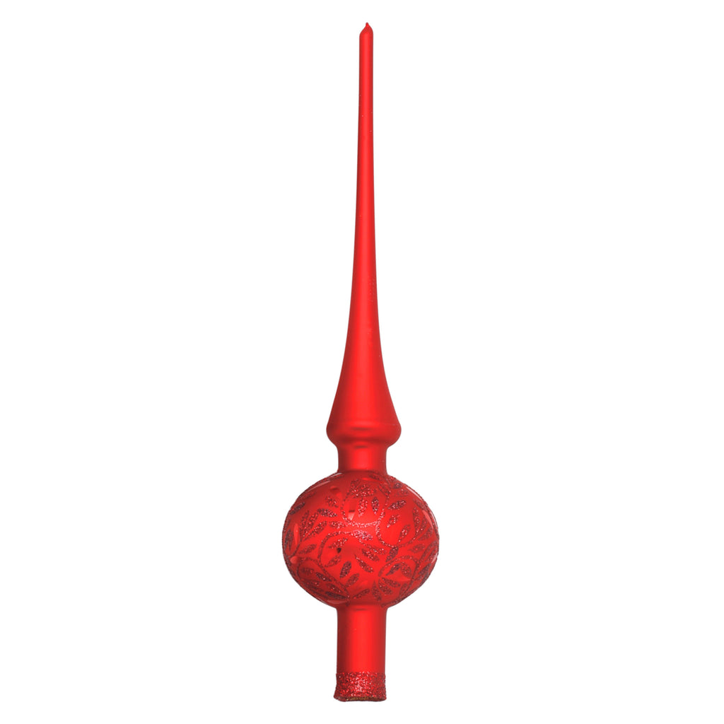 Red Matte Delights Tree Topper 7cm & 30c