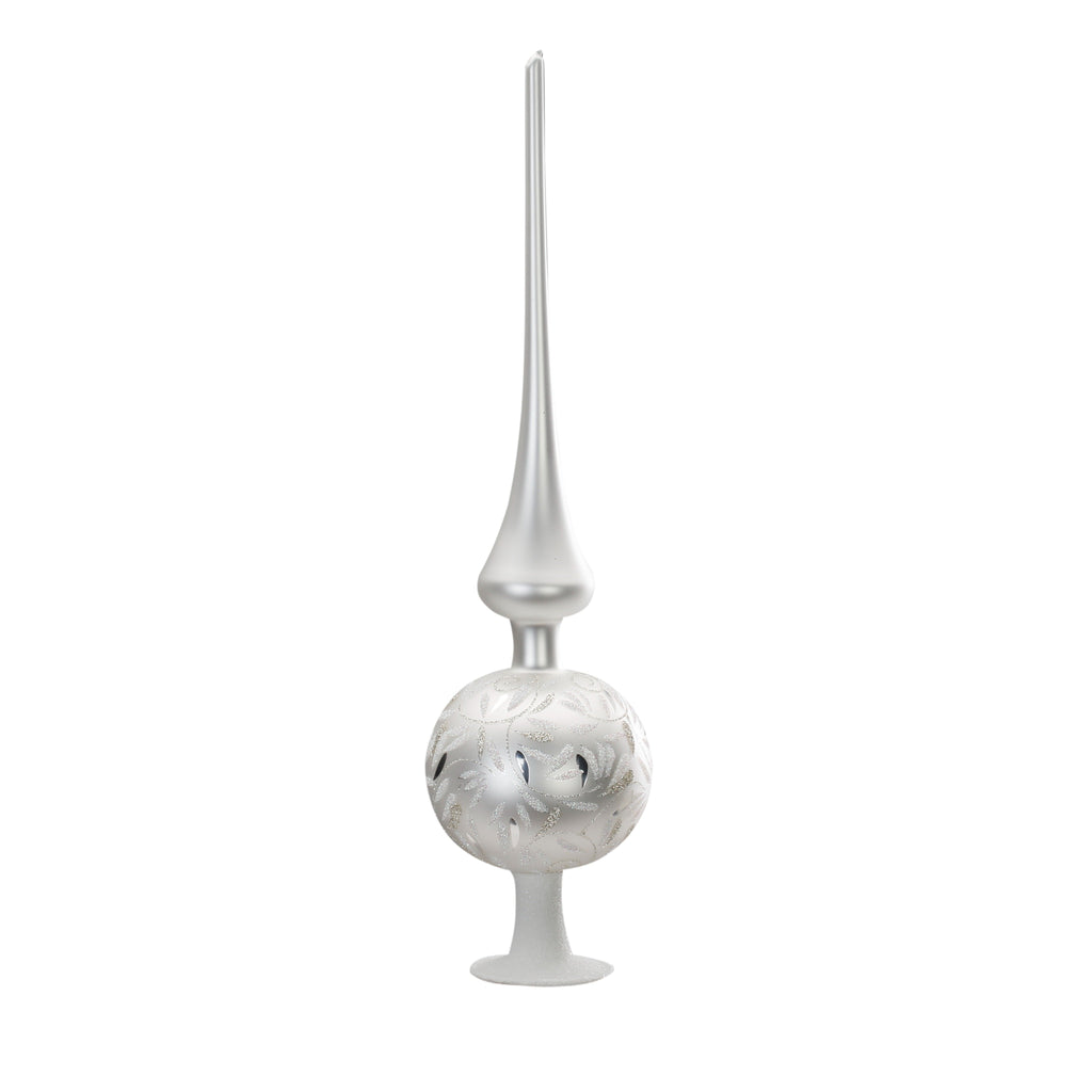 White Matte Delights Tree Topper 10cm &