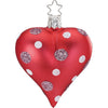 Rosy Polka Dot Heart 8cm